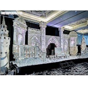 Décoration de scène de mariage de style occidental, thème blanc marocain, pour mariages chrétiens et canadiens, USA - Product Image 1