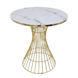 Table d'angle de style luxe, offre spéciale, base en métal doré, table basse - Product Image 1