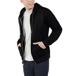 Sweat-shirt à capuche zippé personnalisé pour homme, en polaire, avec patchwork contrastant, vêtement de sport d'extérieur en polyester/coton pour l'hiver - Product Image 5