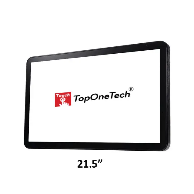 TopOneTech 21.5 inch industrial capacitive all in one pc open frame touch screen wall mount upright Android OS computer