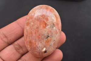 Piedra solar de cristal Natural de la India, Palmstone hecho a mano - Product Image 2