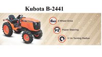 Nouvelle arrivée B2441 Mini 24HP Kubota moteur diesel tracteur 4WD tracteur agricole agricole avec engrenage