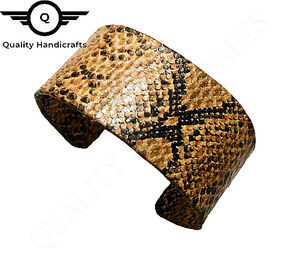 Best Design Gold Plated Leather Snack Printed Cuff <b>Bracelet</b> Handcrafted Quality Fashion Jewelry From India Handicrafts - Product Image 5