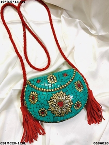 Handmade Designer Exclusive Stylish Metal Mosaic <b>Clutches</b> for Bridal Ladies Evening Party Purse Bags - Product Image 4