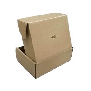 โลโก้สีดำที่กำหนดเองพิมพ์การจัดส่งสินค้าคราฟท์ Mailer กล่องบรรจุภัณฑ์ - Product Image 3