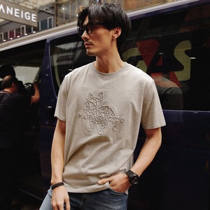 เสื้อยืดคอกลมพิมพ์ลายผ้าฝ้าย160G,เสื้อยืดลายนูนสีพื้น180G 200G 3D G - Product Image 2