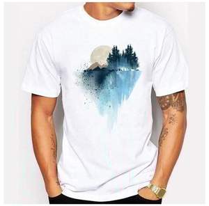 Nueva camiseta estampada 100% de algodón con cuello redondo para hombre de manga corta de gran tamaño de alta calidad de punto teñido directo de diseño personalizado - Product Image 5