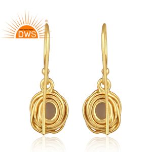 Pendientes de Ágata Azul Natural, Joyería Chapada en Oro y Plata, Proveedor de Joyería - Product Image 3