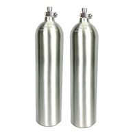 TPED/ISO-cilindro de co2 para acuario con válvula lateral, aluminio sin costuras, 0,5 l, 0,8 L, 1L, 2L, 3L