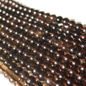 Rudra Gems Smooth Round Polished 8mm Cuentas de cuarzo ahumado Natural Brown Gemstone DIY Strands para la fabricación de joyas - Product Image 5
