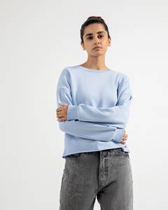 Streetwear d'hiver pour femmes pull col rond sweat Logo personnalisé Design doublé avec Logo avant Technique lavée - Product Image 6