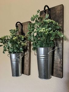 Hot selling galvanized planters in customized shape size and colors wall hanging flower <b>pot</b> planters for decoration and plants - Product Image 5