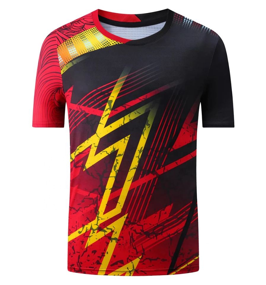 เสื้อวอลเลย์บอลแขนสั้น Sublimated,ทีมชุดฝึกซ้อมฟุตบอลเสื้อยืด