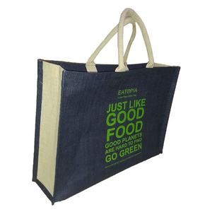 Vente en gros directe d'usine de sac fourre-tout en jute de qualité PARAMOUNT sac à provisions écologique réutilisable imprimé personnalisé sans fermeture - Product Image 3
