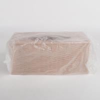Petit conteneur en plastique à motifs en bambou bon marché Boîte à mouchoirs imprimée personnalisée Décoration de maison en gros