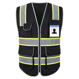 Chaleco DE SEGURIDAD transpirable reflectante ignífugo de alta visibilidad bolsillos frontales 100% poliéster colores personalizados ropa - Product Image 3