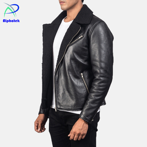 Genuine Leather Winter <b>Thin</b> High Street <b>Jacket</b> Premium Quality Inner Fleece Material <b>Waterproof</b> Stylish Customizable - Product Image 4
