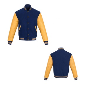 Unisex Premium Quality Varsity Jacket Wool <b>Body</b> and Leather Sleeves Baseball Letterman Style for Winter Season - Product Image 3