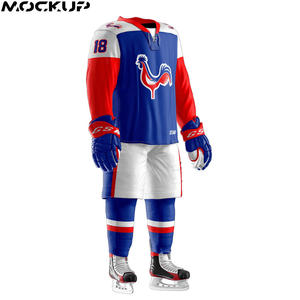 ชุดเครื่องแบบพิมพ์ชื่อและหมายเลขชุดเสื้อฮ็อกกี้น้ำแข็งออกแบบได้ตามต้องการ - Product Image 3