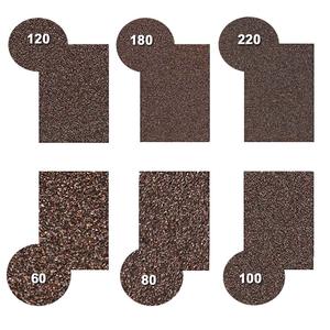 12 Pacotes 60/80/100/120/180/220 Grãos Grosso Médio Fino Abrasivo Esponja De Lixamento Quadrado Molhado/Seco Blocos De Lixamento - Product Image 3