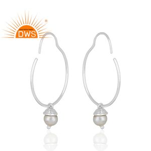 925 argent Sterling fin perle naturelle pierre balancent boucle d'oreille pour les femmes fabricant de bijoux Collection classique - Product Image 2