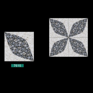 Design royal Carrelage de sol en porcelaine émaillée polie de qualité vitrifiée 40x40cm - Product Image 6