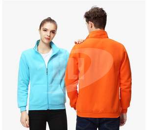 Personnalisations Hommes Zip Up Hoodies Full Zipper Cotton Thick Fleece Gym Survêtement Pour Hommes Heavy Fleece Hoodie Custom Sweatsuit - Product Image 4