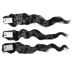 Todo el tamaño indio de la armadura del pelo recto peruano 100% cabello humano extensiones paquetes tamaño largo ondulado Natural del pelo humano paquete - Product Image 3