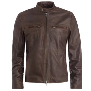 Vestes en cuir de moto de haute qualité, vestes de moto classiques, vestes en cuir sur mesure, design slim fit, couleur unie - Product Image 6