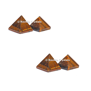 Pirámide de ojo de tigre de piedras preciosas - Product Image 1