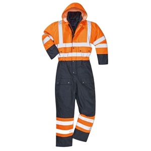 Bata reflectante de seguridad para trabajos de construcción, ropa de trabajo de algodón, OEM, hi vis - Product Image 1