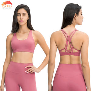 Soutien-gorge de sport pour entraînement fitness taille haute avec logo personnalisé pour femmes soutien-gorge de yoga léger grande taille en matériau souple respirant - Product Image 6