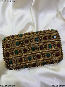 Sac de soirée ethnique pour la mariée Boîte élégante Pochette pour la mariée - Product Image 5