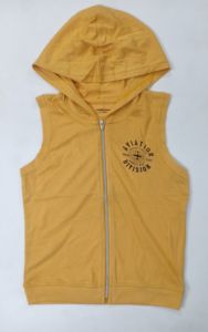 Gilet à capuche zippé sans manches 100 % coton pour garçons, style décontracté, marque originale, tenue sportive, stock du Bangladesh - Product Image 2