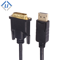 Câble convertisseur professionnel DP vers DVI de 1,8 m, adaptateur d'affichage mâle DP vers DVI-D 24+1 broches mâle