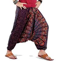 Pantalon de Yoga ample style Hippie Boho pour femmes, Mandala, sarouel gitane, Aladdin, Chakra pour la méditation, vêtement algérien, Harem et Dhoti