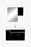 Meubles de salle de bains de luxe moderne, armoires de lavabo avec lavabo et miroir en céramique, les vente en gros