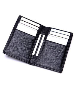 Funda de cuero PU con logotipo personalizado, tarjetero de identificación, BILLETERA, Color negro - Product Image 2