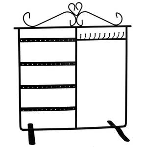 Présentoir de bijoux noir personnalisé avec base en marbre, support en métal, accessoires de décoration pour la maison, pièces - Product Image 2