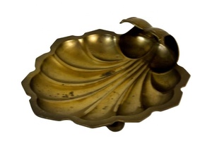 Mid century Brass Shell Tray New Design Fancy Tray Wealth Treasure Tabletop <b>Ornament</b> Creative Fruit Serving Plate <b>Kitchen</b> Decor - Product Image 2