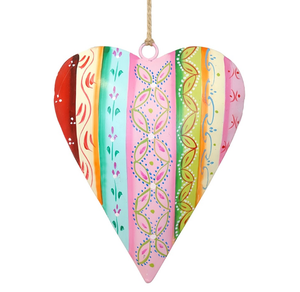 Nouvelle arrivée couleur et taille personnalisées coeur suspendu en métal peint à la main pour la décoration de Noël à la maison - Product Image 5