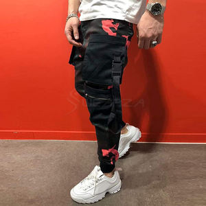 Pantalones de chándal ajustados para correr, pantalón informal con cordón, diseño de camuflaje, para gimnasio, para invierno - Product Image 4