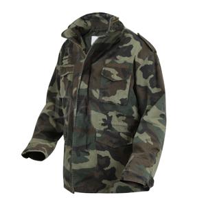 2024 vente en gros directe usine de haute qualité 100% lavage coton camouflage veste de terrain avec laiton lourd fermeture éclair Bomber veste - Product Image 3