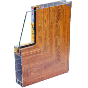 Shalumi High Quality Wood-look Aluminum Extruded Profile for Door - Product Image 1