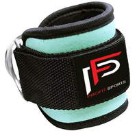 PROFIT SPORT Sangles de cheville de protection pour la gym, en néoprène rose doux de haute qualité, rembourrées en acier, réglables, antidérapantes, avec fermeture auto-agrippante
