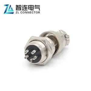 Male Female GX16 5 pin 16mm circular connector aviation electrical connectors cable connectors manufacturers