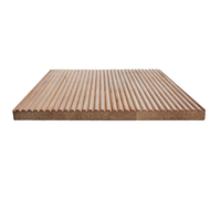 Revêtement mural moderne écologique en bois sculpté, panneau MDF ondulé pour maison préfabriquée de luxe