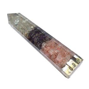 Pointe en pierre ovale pour les chakras, pierre ovale - Product Image 4