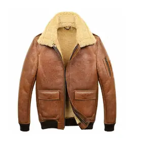 Brown100 % Fox-Chaqueta de motorista Unisex, de cuero, con cremallera, disponible en todos los colores de cuero, hecha en Pakistán - Product Image 1