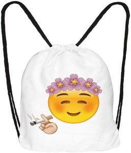 Sacs à cordon de sérigraphie en soie polyester 210D recyclé standard personnalisé sac à cordon en polyester bon marché - Product Image 1